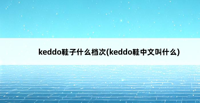 keddo鞋子什么档次(keddo鞋中文叫什么) 