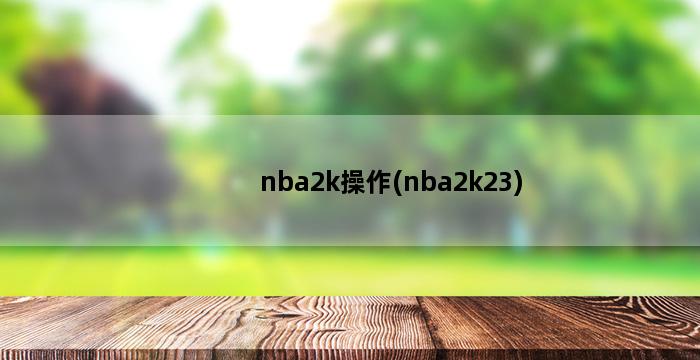 nba2k操作(nba2k23) 