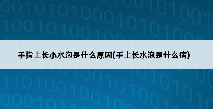 手指上长小水泡是什么原因(手上长水泡是什么病) 