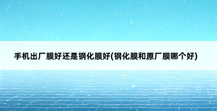 手机出厂膜好还是钢化膜好(钢化膜和原厂膜哪个好) 