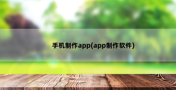 手机制作app(app制作软件) 