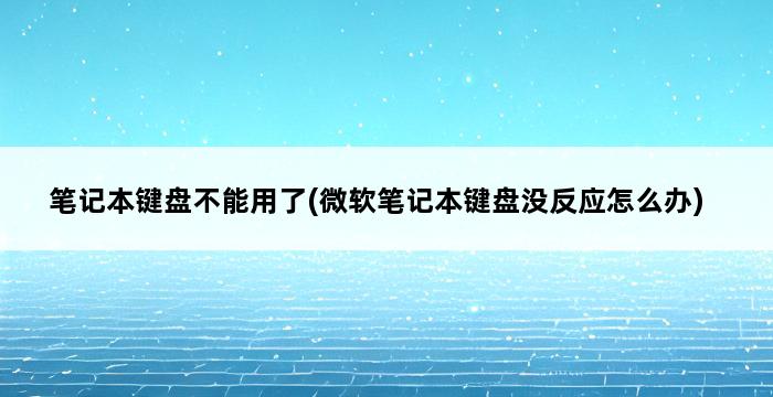 笔记本键盘不能用了(微软笔记本键盘没反应怎么办) 