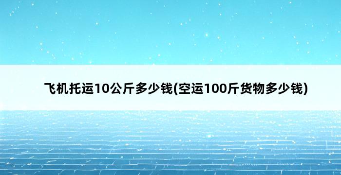 飞机托运10公斤多少钱(空运100斤货物多少钱) 